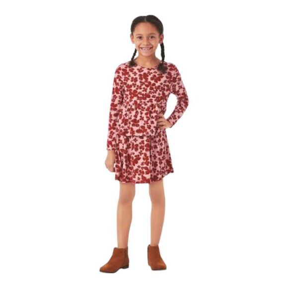 Member's Mark Girls' 2 Pack Dress Red Floral/Stripe Size 3T - Picture 2 of 15